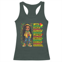 I Am Black Child Racerback Tank Top Locd Girl African American Pride Black History Month