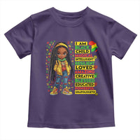 I Am Black Child Toddler T Shirt Locd Girl African American Pride Black History Month