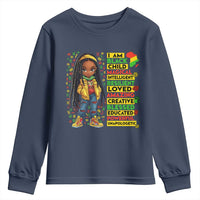 I Am Black Child Youth Sweatshirt Locd Girl African American Pride Black History Month