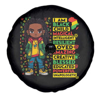 I Am Black Child Spare Tire Cover Locd Boy African American Pride Black History Month