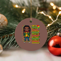 I Am Black Child Ceramic Ornament Locd Boy African American Pride Black History Month - Wonder Print Shop