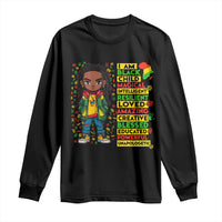I Am Black Child Long Sleeve Shirt Locd Boy African American Pride Black History Month