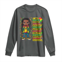 I Am Black Child Long Sleeve Shirt Locd Boy African American Pride Black History Month