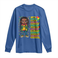 I Am Black Child Long Sleeve Shirt Locd Boy African American Pride Black History Month