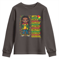 I Am Black Child Youth Sweatshirt Locd Boy African American Pride Black History Month