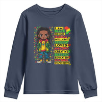 I Am Black Child Youth Sweatshirt Locd Boy African American Pride Black History Month