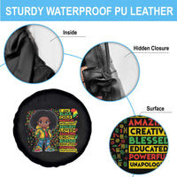 I Am Black Child Spare Tire Cover Afro Girl African American Pride Black History Month