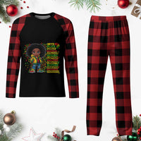 I Am Black Child Plaid Pajama Set Afro Girl African American Pride Black History Month - Wonder Print Shop