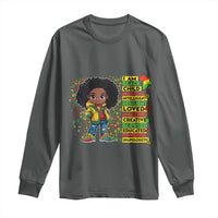 I Am Black Child Long Sleeve Shirt Afro Girl African American Pride Black History Month