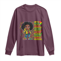 I Am Black Child Long Sleeve Shirt Afro Girl African American Pride Black History Month
