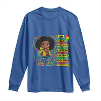 I Am Black Child Long Sleeve Shirt Afro Girl African American Pride Black History Month