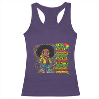 I Am Black Child Racerback Tank Top Afro Girl African American Pride Black History Month