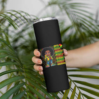 I Am Black Child Skinny Tumbler Afro Girl African American Pride Black History Month