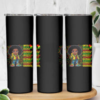 I Am Black Child Skinny Tumbler Afro Girl African American Pride Black History Month