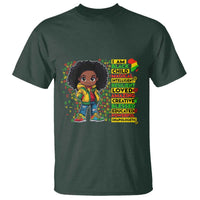 I Am Black Child T Shirt Afro Girl African American Pride Black History Month
