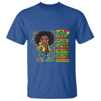 I Am Black Child T Shirt Afro Girl African American Pride Black History Month