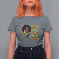 I Am Black Child T Shirt For Women Afro Girl African American Pride Black History Month
