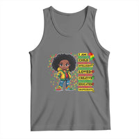 I Am Black Child Tank Top Afro African American Pride Black History Month