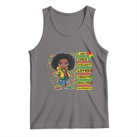 I Am Black Child Tank Top Afro African American Pride Black History Month