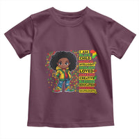 I Am Black Child Toddler T Shirt Afro Girl African American Pride Black History Month