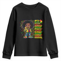 I Am Black Child Youth Sweatshirt Afro Girl African American Pride Black History Month