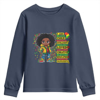 I Am Black Child Youth Sweatshirt Afro Girl African American Pride Black History Month