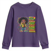 I Am Black Child Youth Sweatshirt Afro Girl African American Pride Black History Month