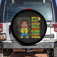 I Am Black Child Spare Tire Cover Afro Boy African American Pride Black History Month