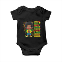 I Am Black Child Baby Onesie Afro Boy African American Pride Black History Month