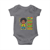 I Am Black Child Baby Onesie Afro Boy African American Pride Black History Month