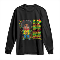 I Am Black Child Long Sleeve Shirt Afro Boy African American Pride Black History Month
