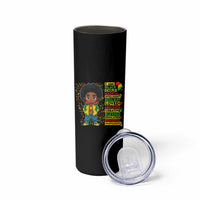 I Am Black Child Skinny Tumbler Afro Boy African American Pride Black History Month