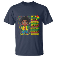 I Am Black Child T Shirt Afro Boy African American Pride Black History Month