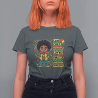 I Am Black Child T Shirt For Women Afro Boy African American Pride Black History Month