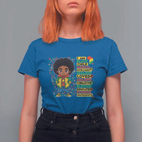 I Am Black Child T Shirt For Women Afro Boy African American Pride Black History Month