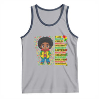 I Am Black Child Tank Top Afro Boy African American Pride Black History Month
