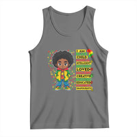 I Am Black Child Tank Top Afro Boy African American Pride Black History Month