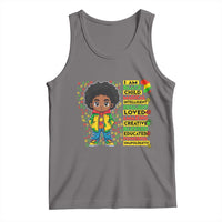 I Am Black Child Tank Top Afro Boy African American Pride Black History Month