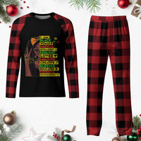 I Am Black Woman Plaid Pajama Set Locd African American Pride Black History Month - Wonder Print Shop