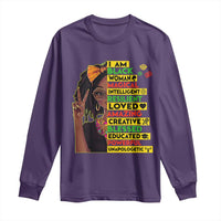 I Am Black Woman Long Sleeve Shirt Locd African American Pride Black History Month