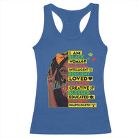 I Am Black Woman Racerback Tank Top Locd African American Pride Black History Month