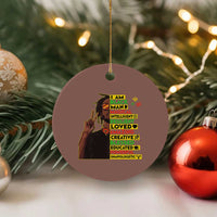 I Am Black Man Ceramic Ornament Cool Locd African American Pride Black History Month - Wonder Print Shop