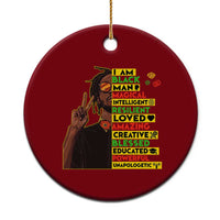 I Am Black Man Ceramic Ornament Cool Locd African American Pride Black History Month - Wonder Print Shop