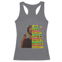 I Am Black Man Racerback Tank Top Cool Locd African American Pride Black History Month
