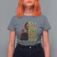 I Am Black Man T Shirt For Women Cool Locd African American Pride Black History Month