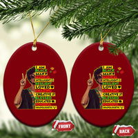 I Am Black Woman Ceramic Ornament Afro African American Pride Black History Month - Wonder Print Shop