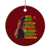 I Am Black Woman Ceramic Ornament Afro African American Pride Black History Month - Wonder Print Shop