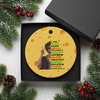 I Am Black Woman Ceramic Ornament Afro African American Pride Black History Month - Wonder Print Shop