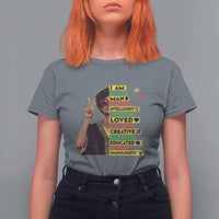 I Am Black Woman T Shirt For Women Afro African American Pride Black History Month