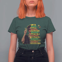 I Am Black Woman T Shirt For Women Afro African American Pride Black History Month